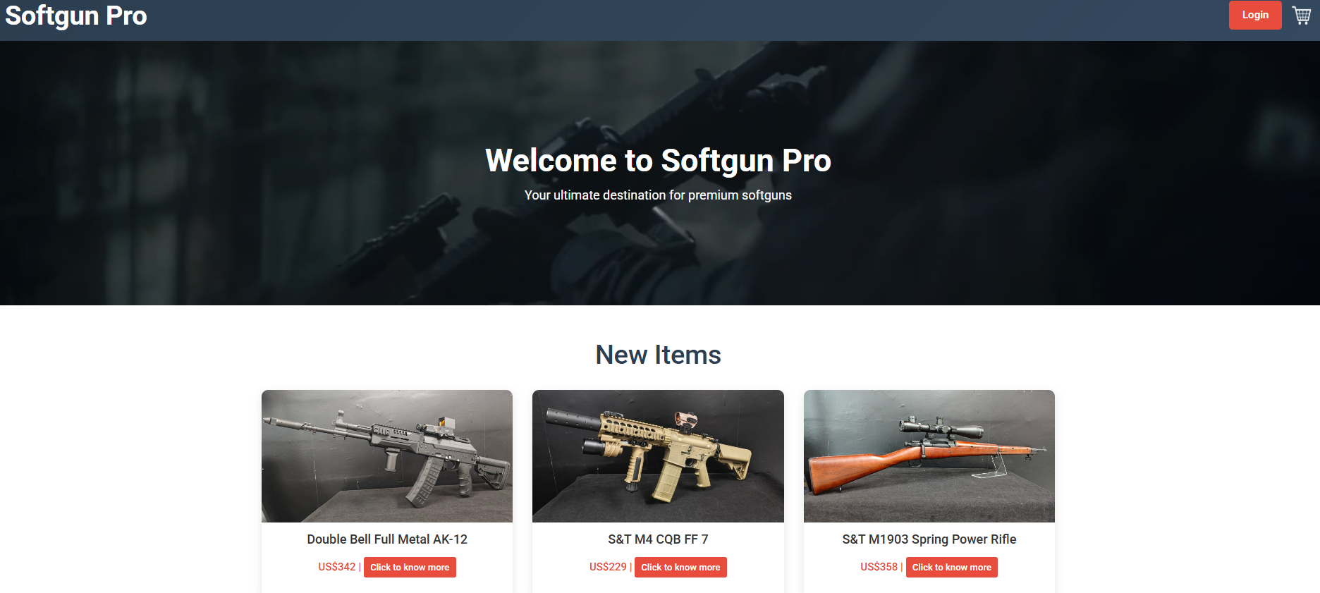 Online Store Website Screenshot